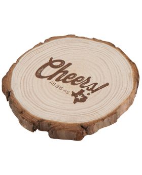 Trendy and Rustic Real Natural Wood Coaster