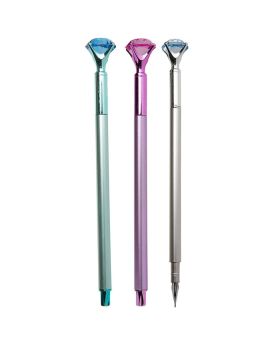 Diamond Crystal Top Pen with Gel Ink