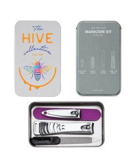 4 Piece Travel On-the-Go Manicure Tin Kit
