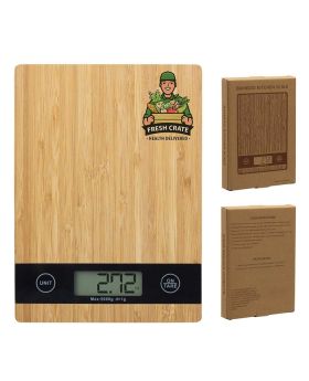 Full Color Bamboo Modern Wooden Kitchen Scale