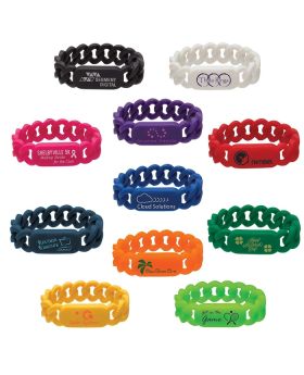 Silicone Fashion Color Bright Wristband Bracelet