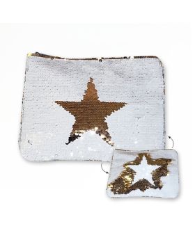 Sequins Changing Flat Cosmetics Pouch