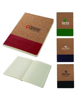 Two-Tone Natural Cork Accent Soft Cover 8x5.75 Journal