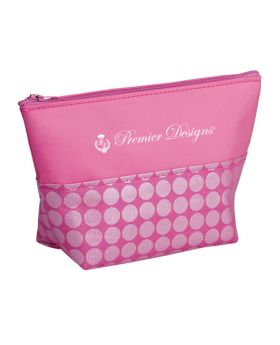 Patterned Two-Tone Make-Up Bag