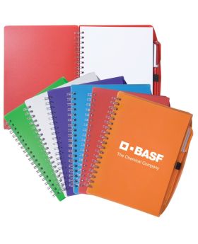 5x7 Color Blast Spiral Notebook with Matching Pen
