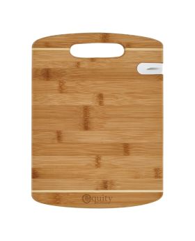 Designer Two-Tone Bamboo Cutting Board with Built-In Knife Sharpener