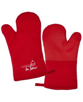 Cotton Canvas and Silicone Oven Mitt
