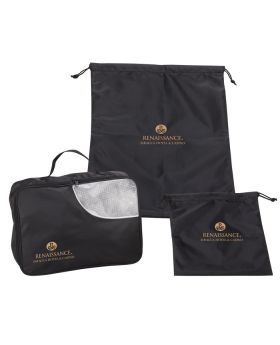 Professional Series 3 Piece Travel Bags Set for Shoes Garments and Essentials