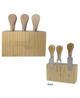 Handy Wooden Cheese Knife Magnetic Set