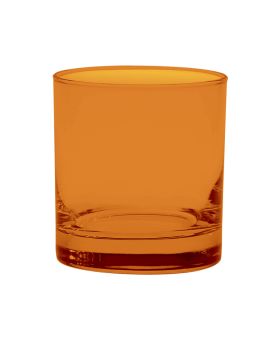 10 Oz Orange Vessel Custom Printed Candle Glass [ Empty No Wax Fill ]