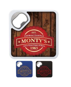 Portable Bottle Opener and Dual-Function Coaster