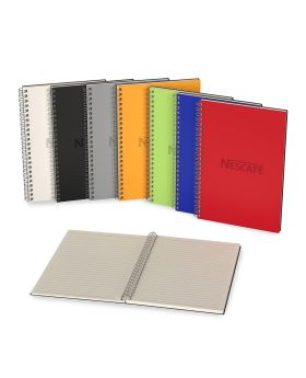 Melody Colored Leatherette Spiral Notebook 6 x 8.25