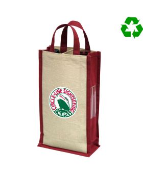 Wine Tote for Double Bottle with ID Window