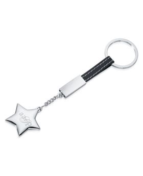 Leather Star Charmed Key Chain