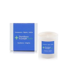 Premium High End 11 Oz White Glass Candle with Box Wrap - PHE