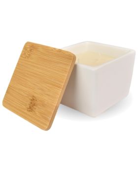 Two-Wick Candle with Bamboo Lid 8 Oz