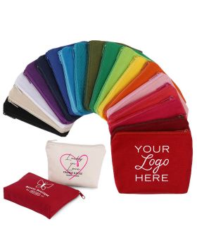 12 Oz Colored Canvas Gusset Cosmetics Bag