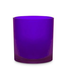 10 Oz Purple Vessel Custom Printed Candle Glass [ Empty No Wax Fill ]