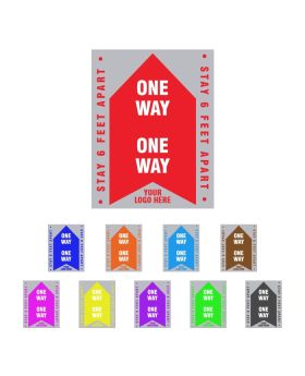 Removable COVID-19 Floor Social Distancing Decal Arrow Sign 11x8.5