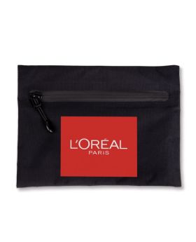 Water Resistant Portable Zippered Pouch for Travel or Cosmetics