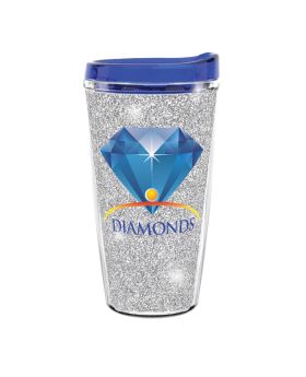 16 Oz Bling Double Wall Insulated Acrylic Tumbler Full Color Logo