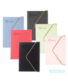 ECCOLO Designer High-End Leatherette Flap Journal 5.5 x 8.25