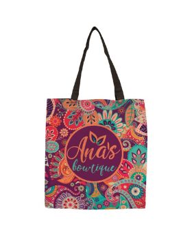 Full Color 9 Oz Cotton Sublimated Tote Bag