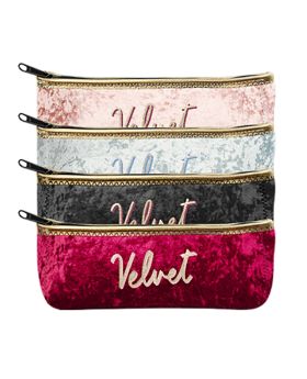 Luscious Velvet Pencil Case and Long Pouch for Accessories