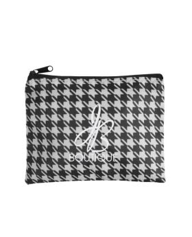 Houndstooth Zippered Make-Up Pouch