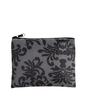 Lace Zippered Make-Up Pouch