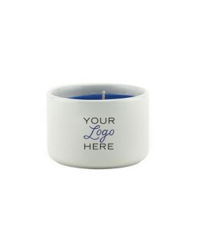 2 Oz White Vessel Candle in Ceramic Jar - VLUE (Value)