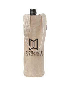 6 Oz Budget Eco-Friendly Recycled Cotton Wine Gift Bag for Single Bottle