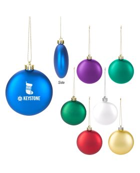 Holiday Festive Colored Shatter-Resistant Disk Style Ornament