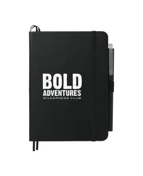 Express Black Hardbound Sleek Journal 5 x 7 with Pen Set