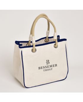 Resort Style Luxury Rope Tote in Recycled Canvas