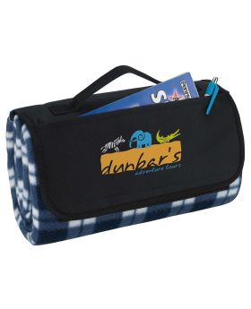 Portable Travel Picnic Blanket in Plaid Colors