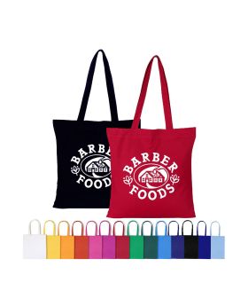 6 Oz Sturdy Colored Cotton Flat Expo Tote Bag