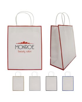 White Gift Bag with Color Trim