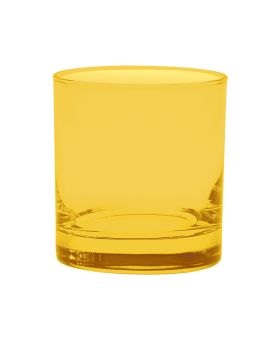 10 Oz Yellow Vessel Custom Printed Candle Glass [ Empty No Wax Fill ]